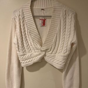 FREE PEOPLE C white whisper sweater size M new with tag